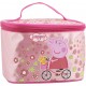 Borsa per il trucco con fiori di Peppa Pig Rosa  Bambina 20x11 cm