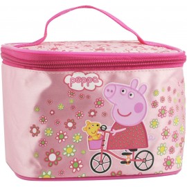 Borsa per il trucco con fiori di Peppa Pig Rosa  Bambina 20x11 cm