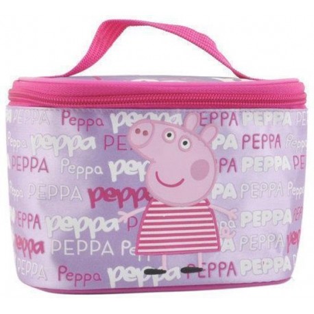 Borsa per il trucco con fiori di Peppa Pig Rosa  Bambina 20x11 cm