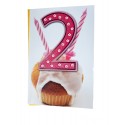 BIGLIETTO AUGURALE COMPLEANNO CON GATTI 17X11 CM