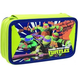 liCASE SCHOOL THREE ZIP NINJA TURTLES Giotto complete original accessories