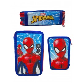 ASTUCCIO SCUOLA 3 ZIP SPIDERMAN WALL CRAWLER BLUE DEEP MARVEL ORIGINAL  43PEZZI TRATTO CANCELLIK/GIOTTO/FILA.SEVEN ITALY - Parole e Pensieri