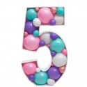 "Porta Palloncini Numero 5 Balloon Box: Il Dettaglio Perfetto per la Tua Festa di Compleanno!"