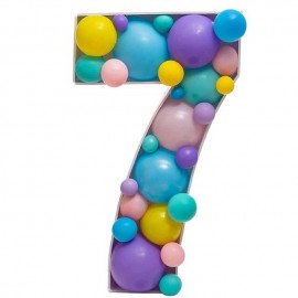 "Porta Palloncini Numero 7 Balloon Box: Il Dettaglio Perfetto per la Tua Festa di Compleanno!"