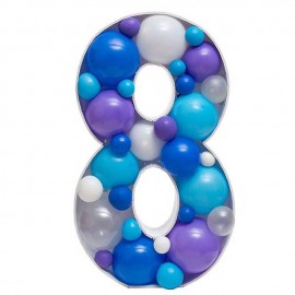 "Porta Palloncini Numero 8 Balloon Box: Il Dettaglio Perfetto per la Tua Festa di Compleanno!"